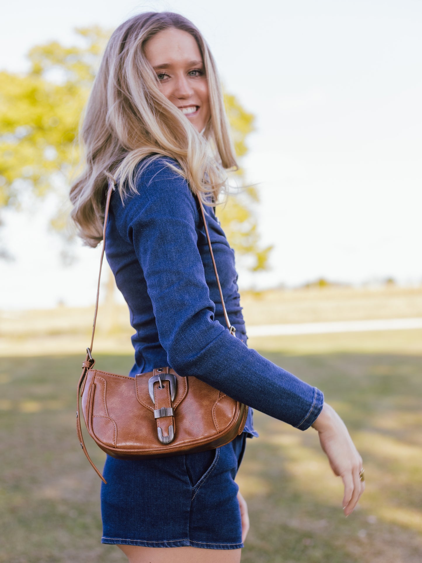 Western Buckle Shoulder Bag