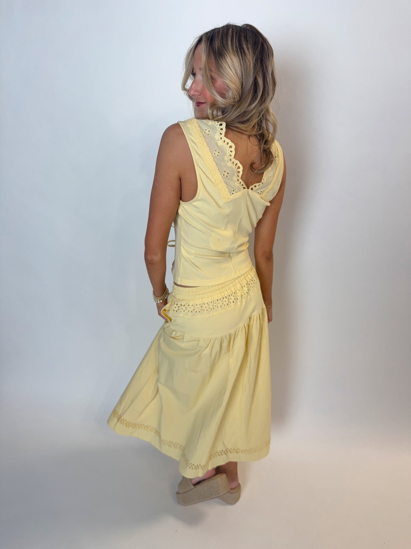 Golden Tie Front Vest