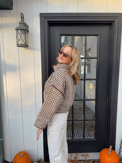 Brown Gingham Jacket