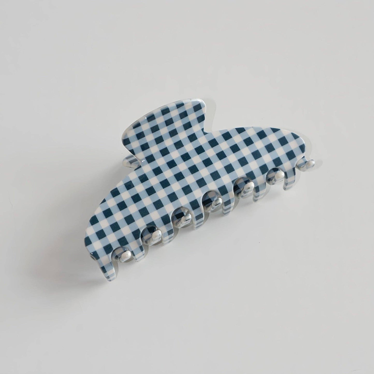 Blue Gingham Claw Clip