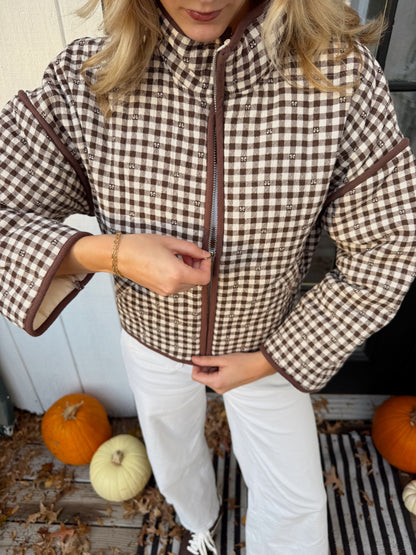 Brown Gingham Jacket