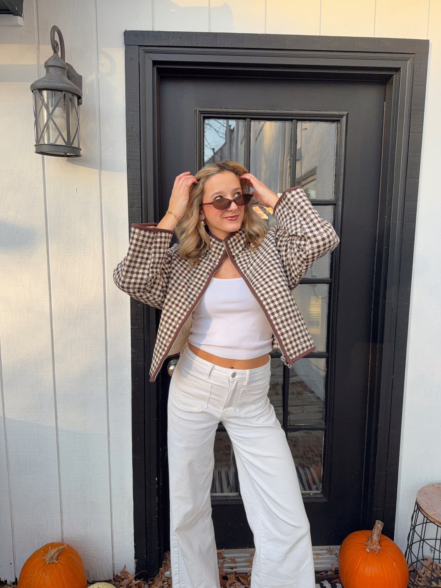 Brown Gingham Jacket