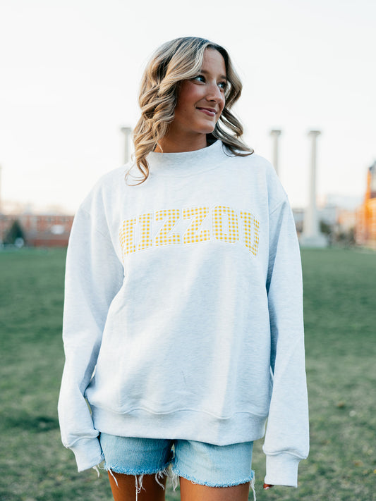 Mizzou Gingham Mockneck (PRE-ORDER)