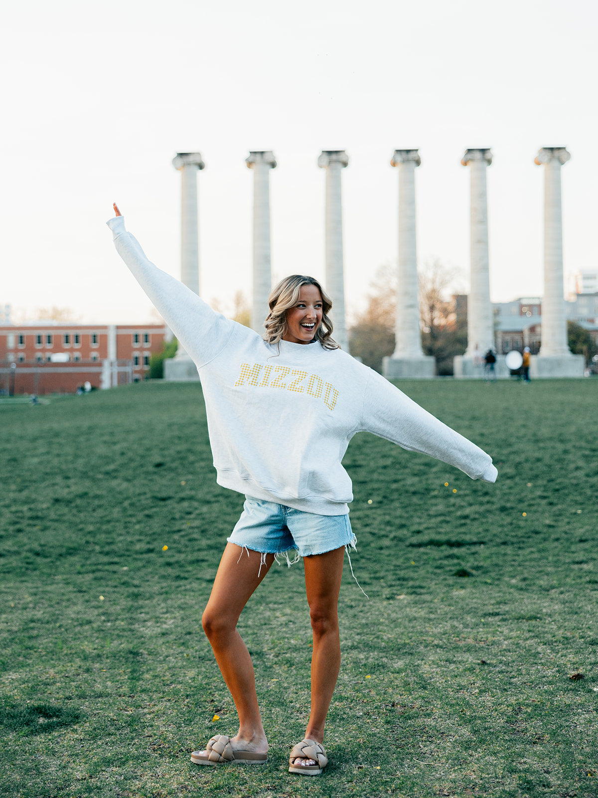 Mizzou Gingham Mockneck