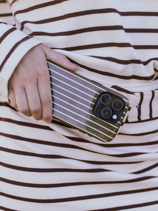 Brown/White Striped Case (Pre-Order)