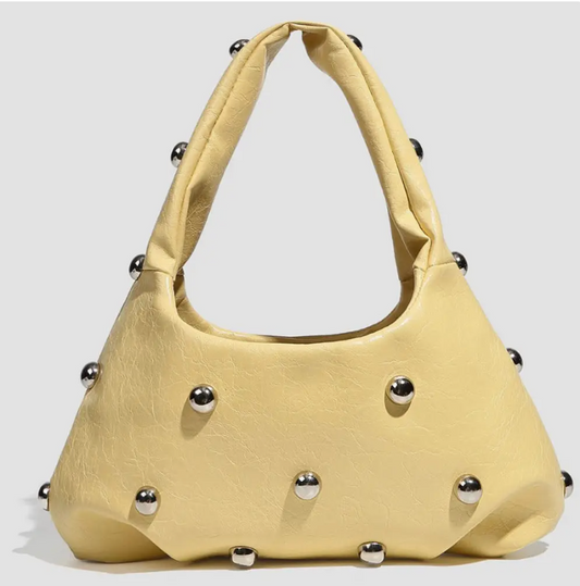 Yellow Studded Purse