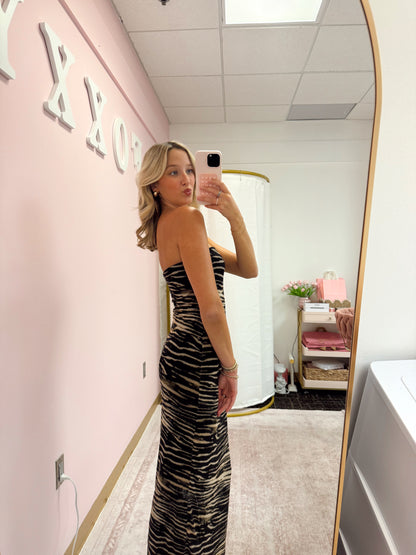 Tiger Striped Midi