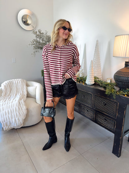 Mistletoe Stripe Cardi