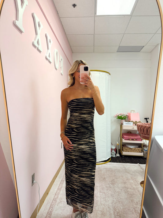 Tiger Striped Midi