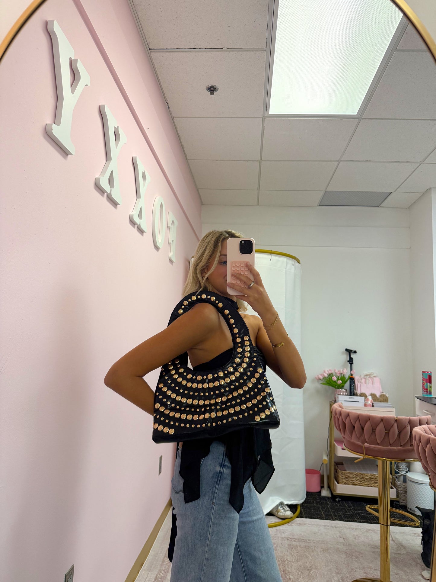 Studded Shoulder Bag