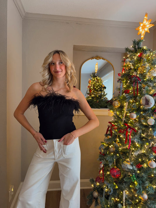 Feather Tube Top