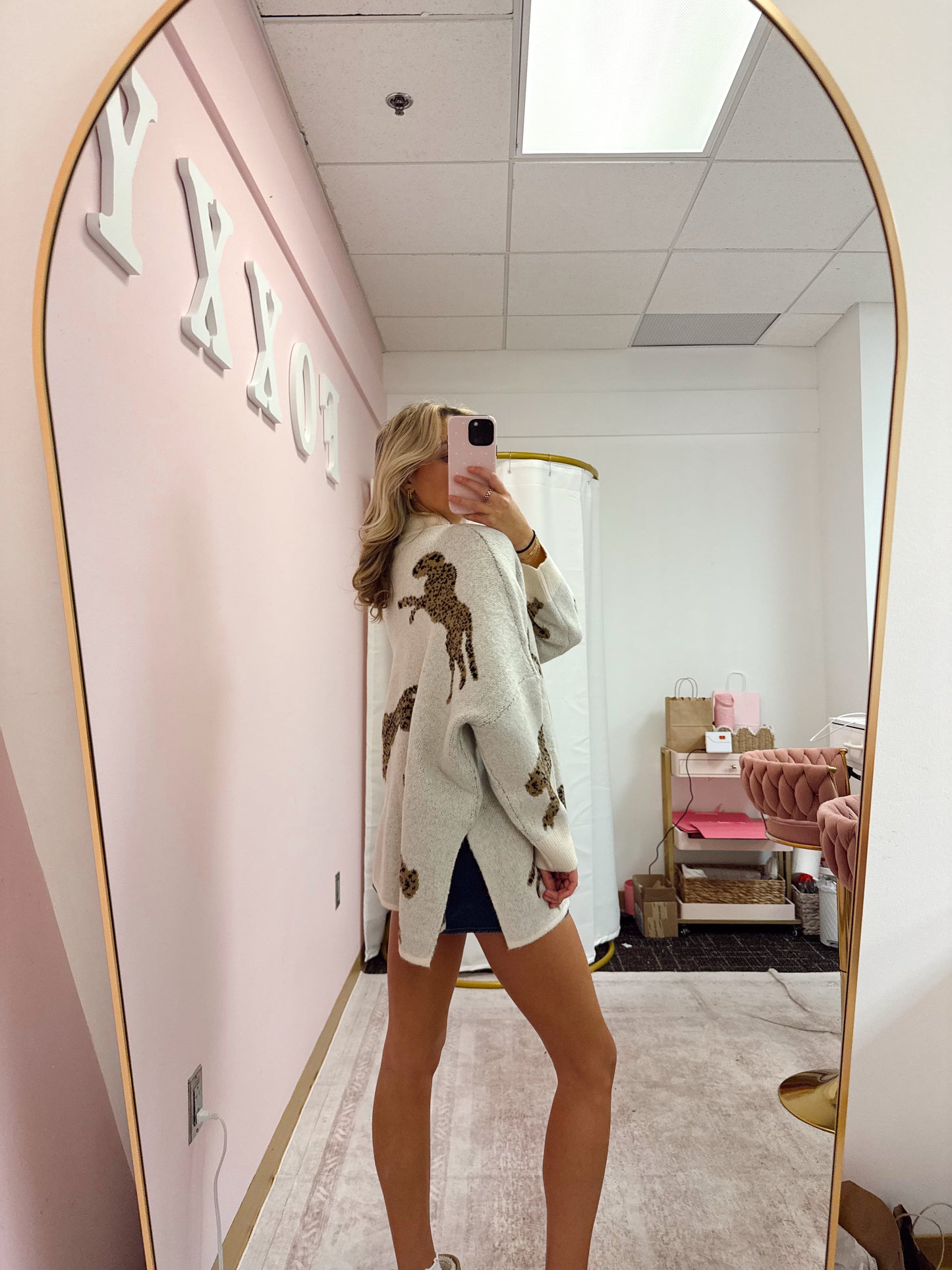 Leopard Mockneck Sweater