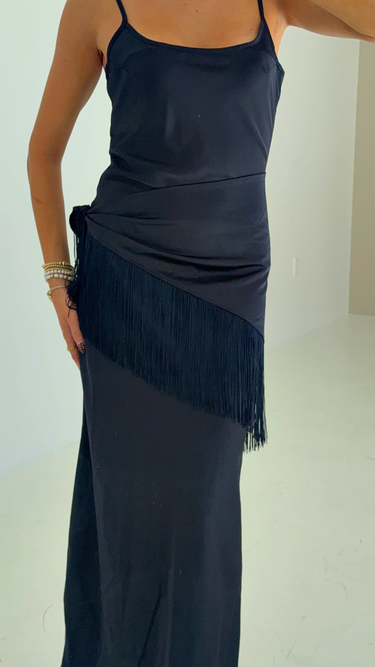 Midnight Fringe Dress