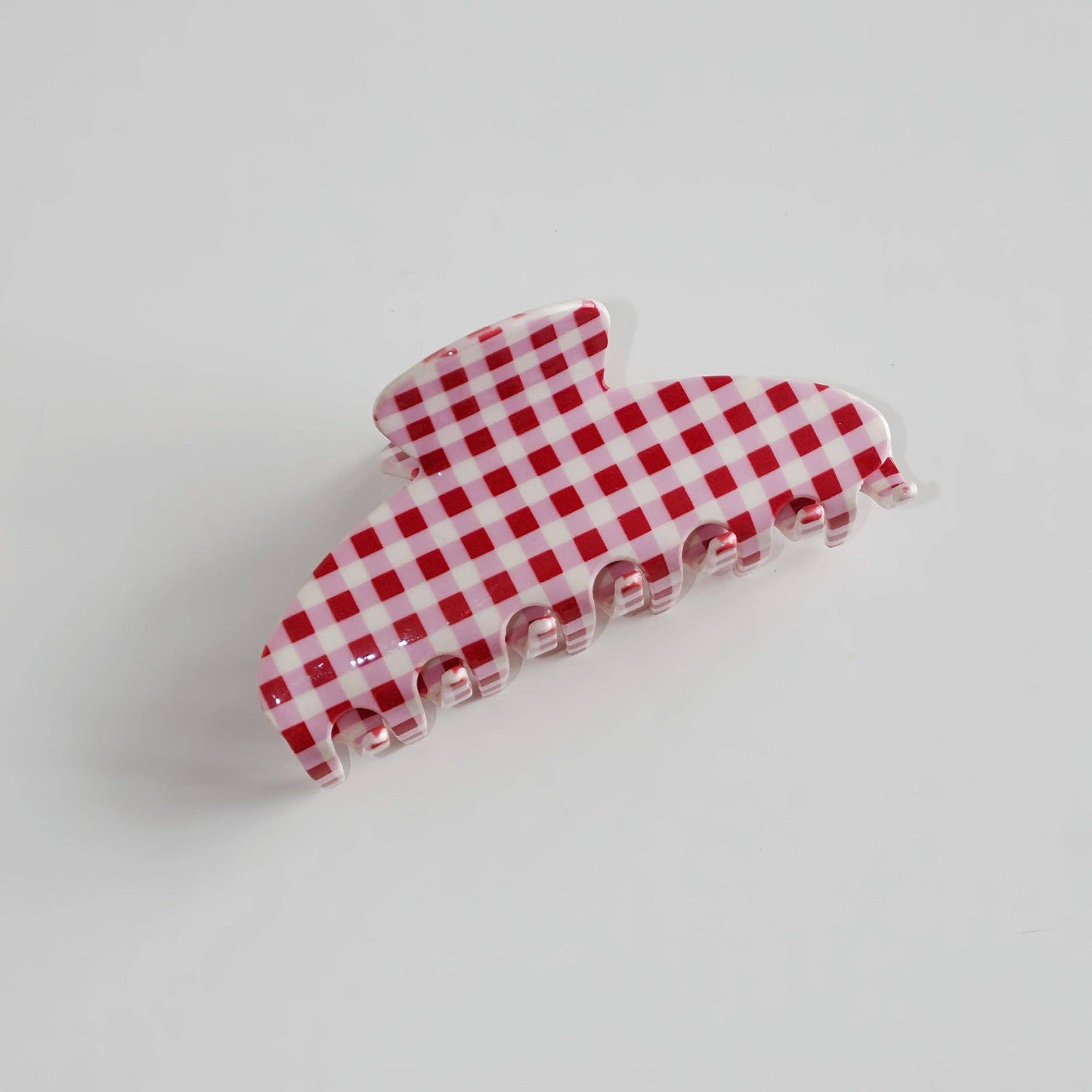 Red Gingham Claw Clip